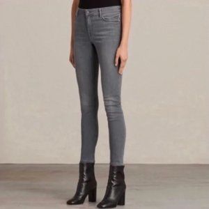 All Saints Mast Gray Skinny Jeans Size 31